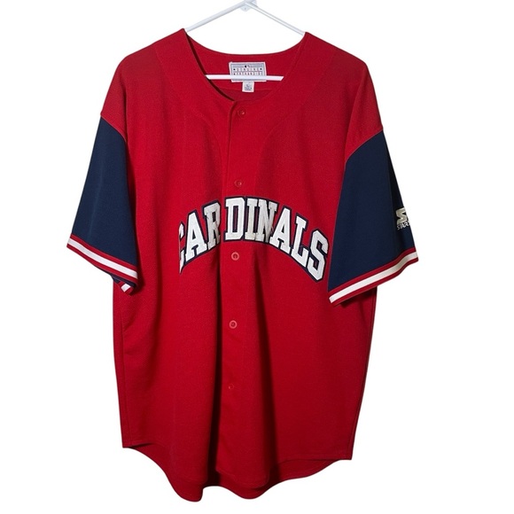 Vintage 1998 Starter St. Louis Cardinals Button Up Shirt - Picture 1 of 7
